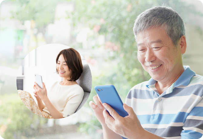 家族にも体調データを共有できます